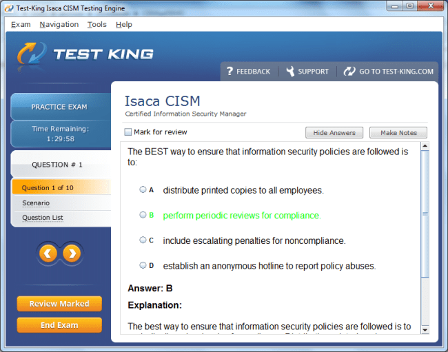 ISACA New CISM Exam Format, CISM Downloadable PDF