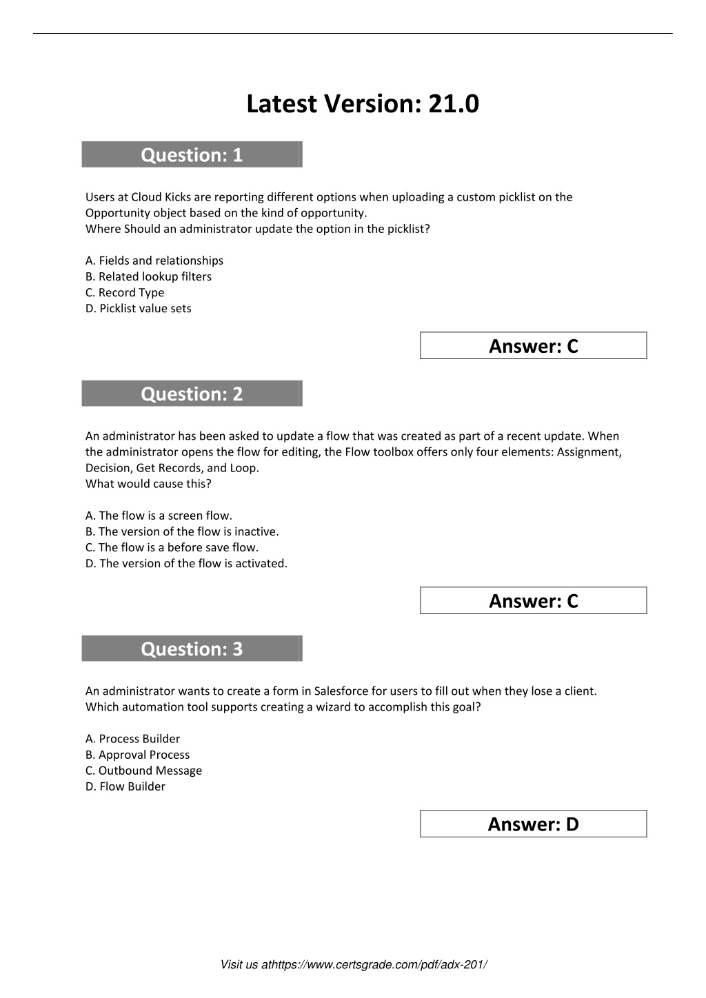 Salesforce ADX-201 Valid Study Plan & ADX-201 Reliable Test Vce