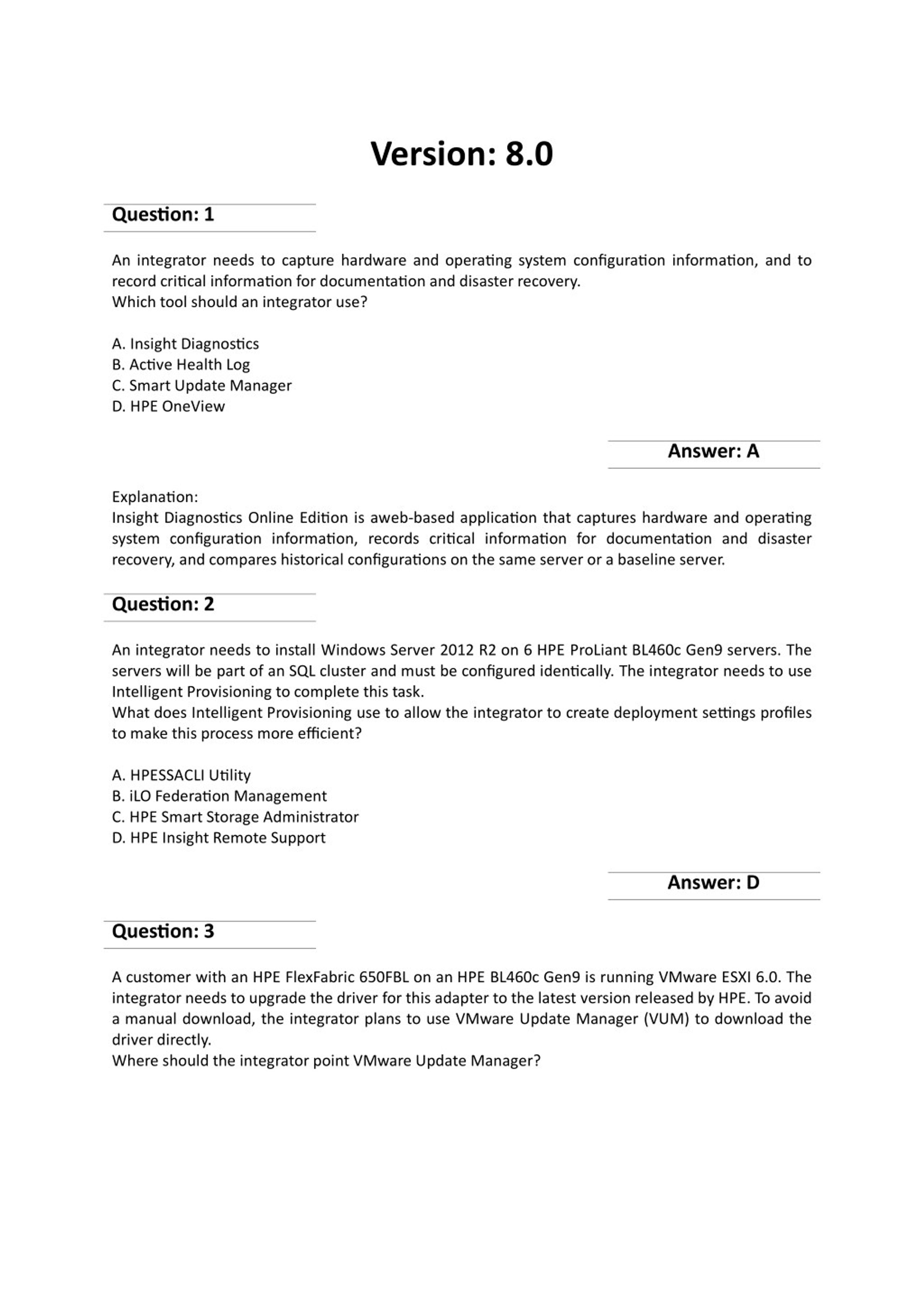 Valid HPE0-V28 Test Answers & HP HPE0-V28 Valid Test Dumps