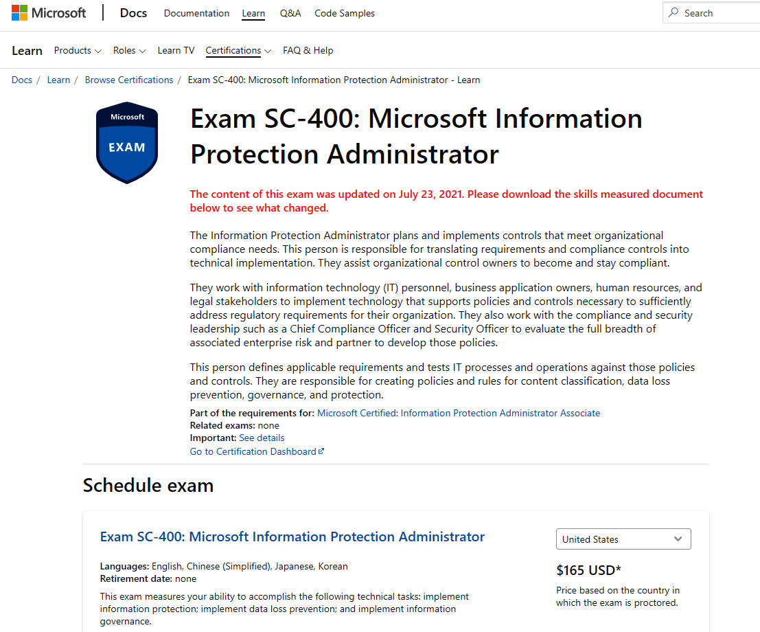 SC-400 Reliable Test Materials - Exam SC-400 Objectives Pdf