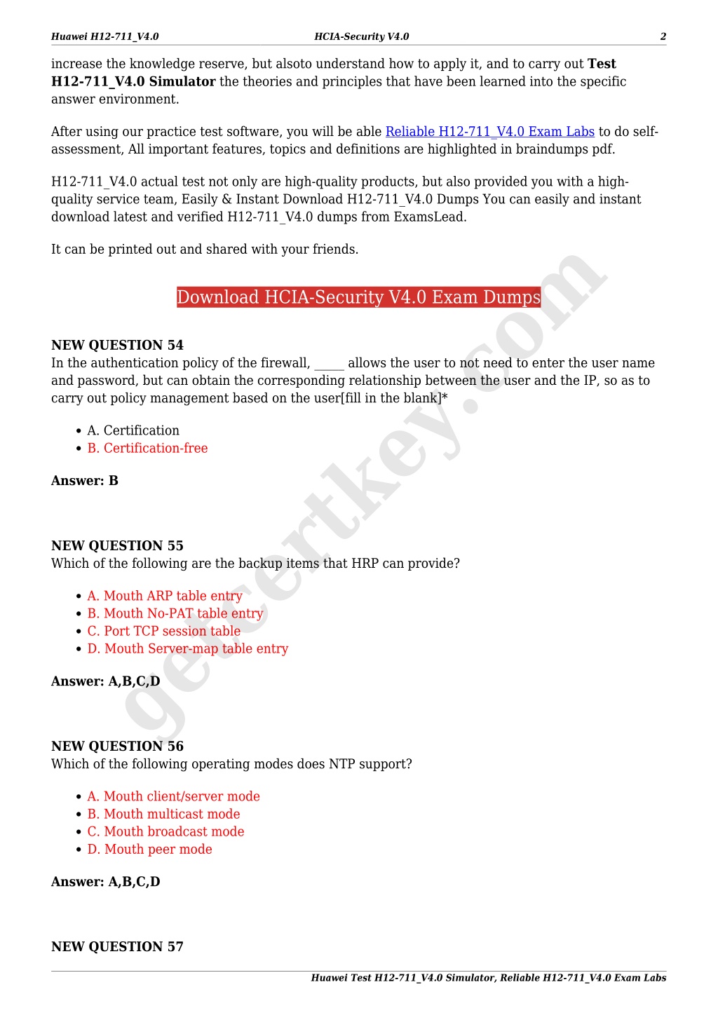 H12-711_V4.0 Exam Cram Review - H12-711_V4.0 Pdf Format, Latest H12-711_V4.0 Practice Materials