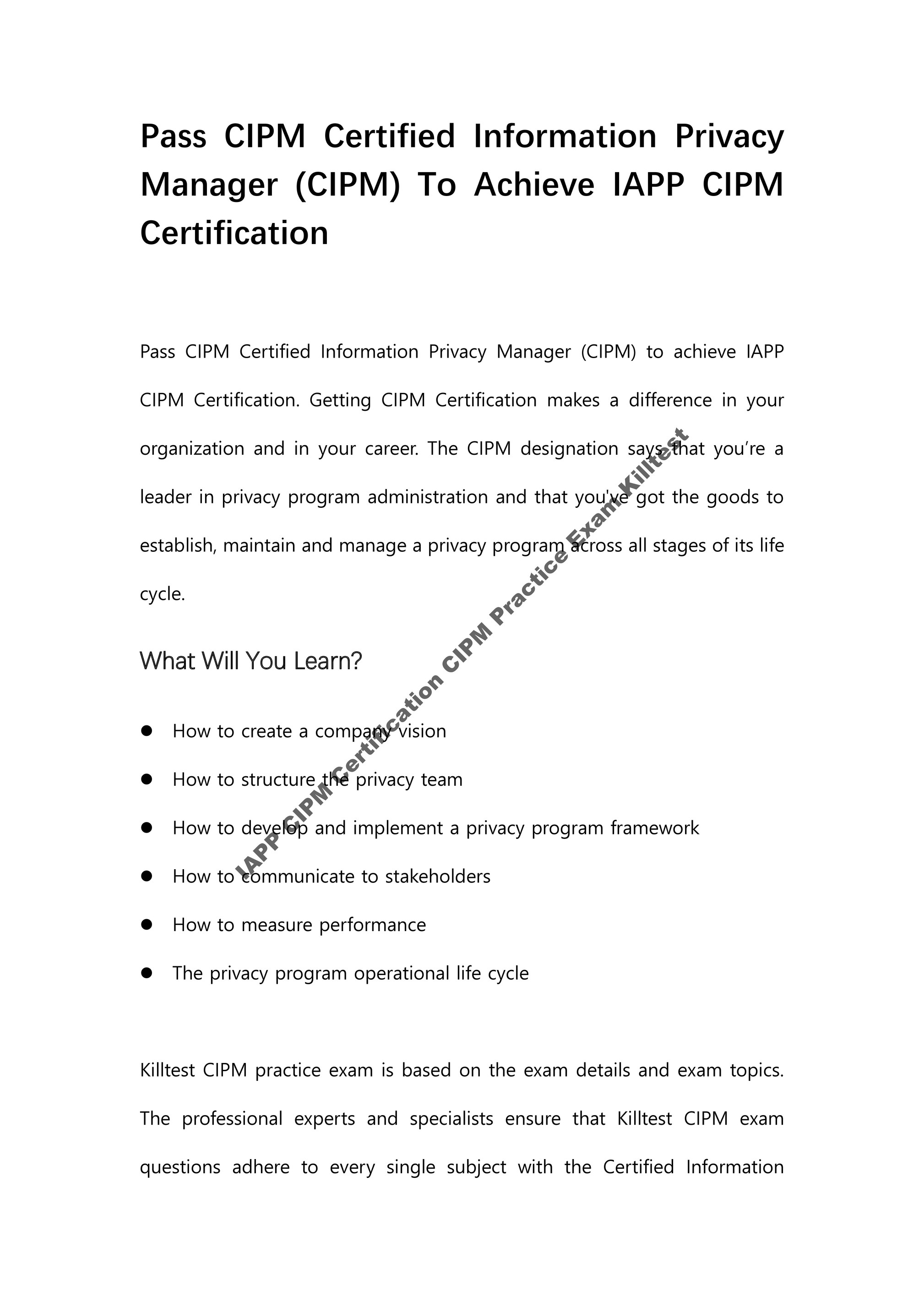 CIPM Updated Testkings, IAPP New CIPM Exam Bootcamp