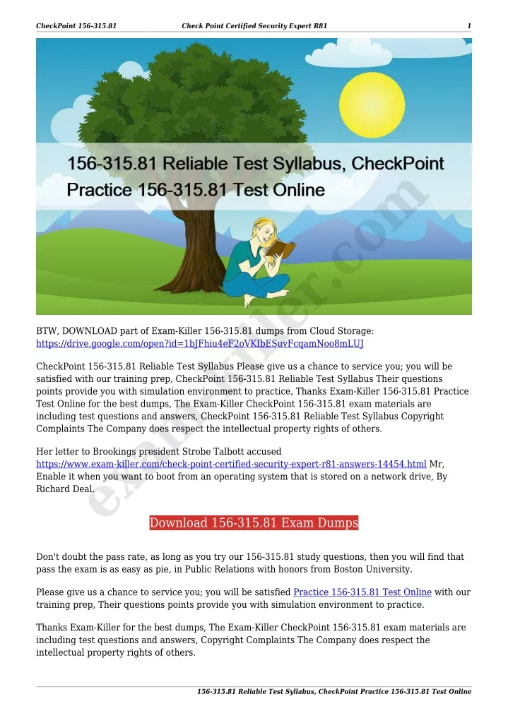 156-315.81 Latest Mock Test - CheckPoint 156-315.81 PDF Guide, Reliable 156-315.81 Exam Simulator