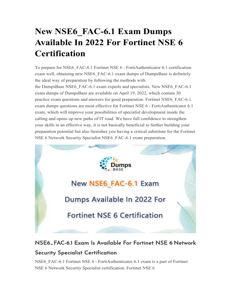 Interactive NSE6_FAC-6.4 Questions | Fortinet NSE6_FAC-6.4 Real Dumps