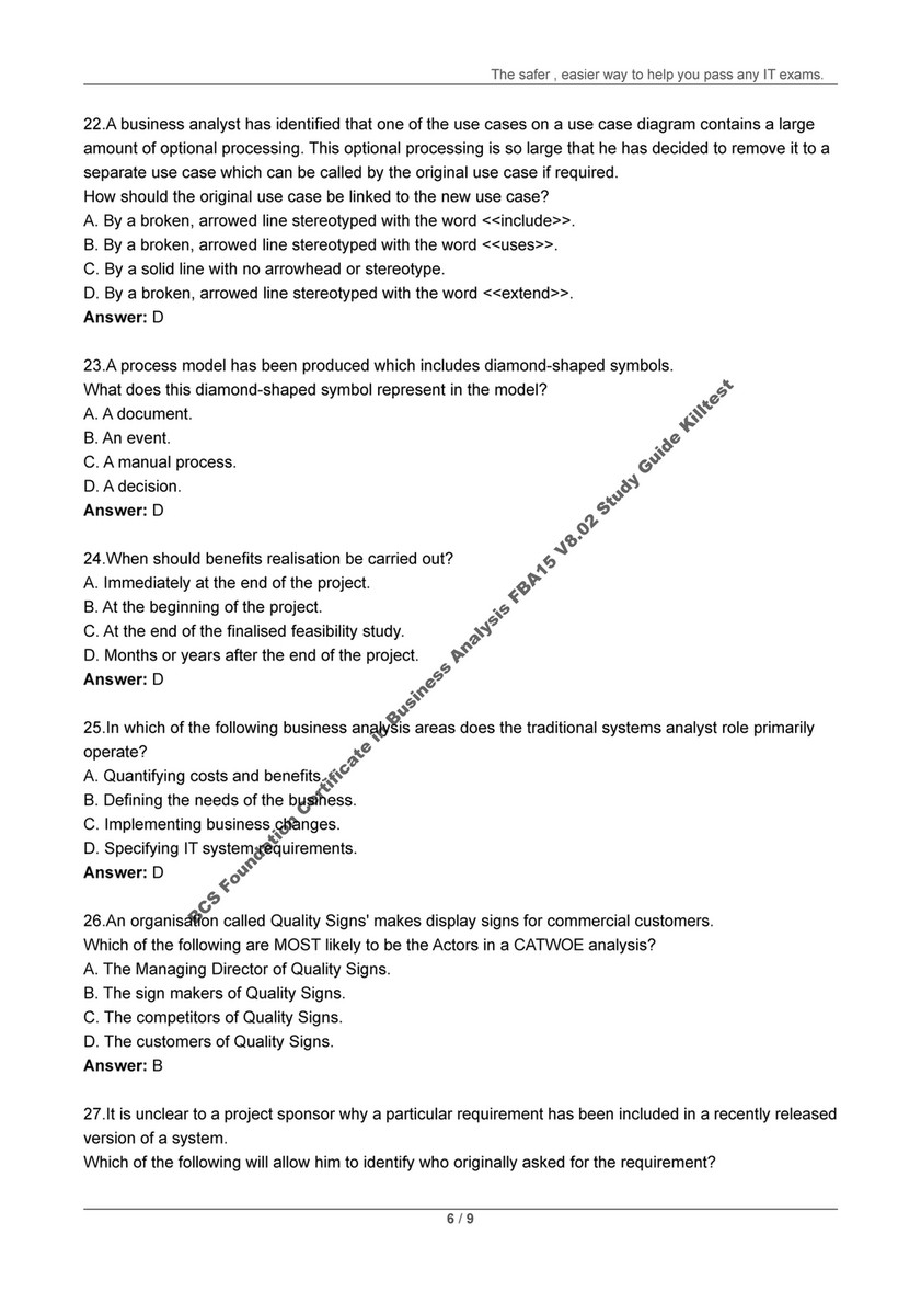 2024 Certification FBA15 Torrent, FBA15 Exam Sample Questions