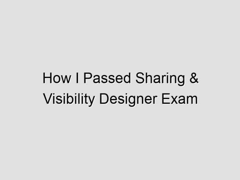 Salesforce Exam Sharing-and-Visibility-Architect Consultant | Sharing-and-Visibility-Architect Sample Questions