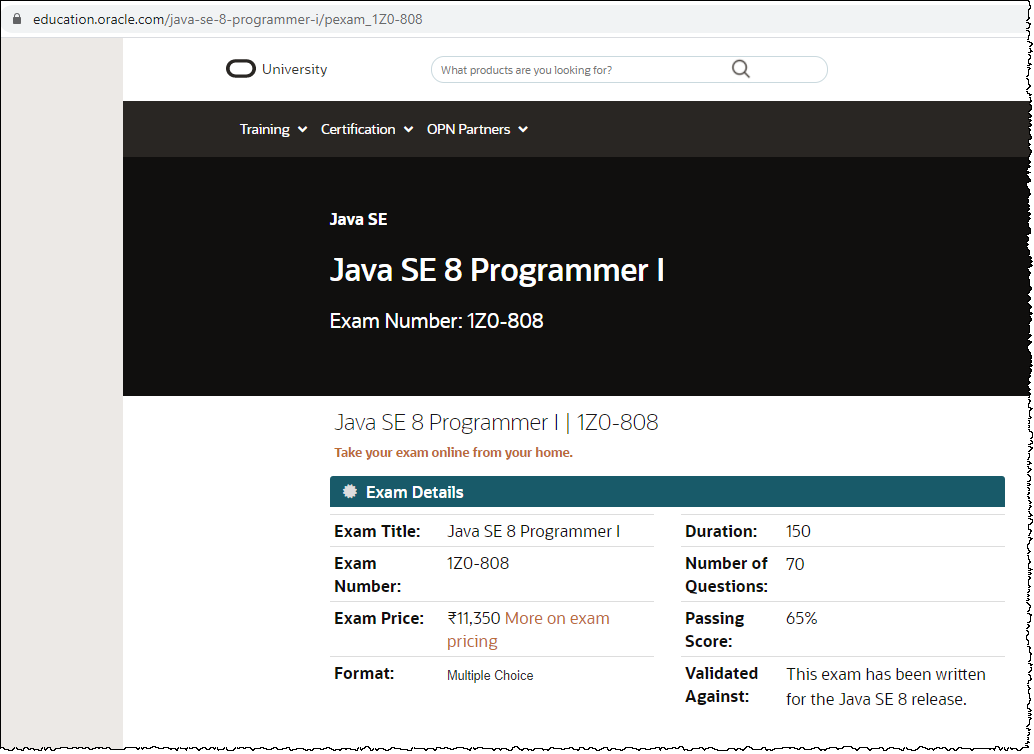 1z1-808 Latest Exam Question - Oracle Valid Test 1z1-808 Experience