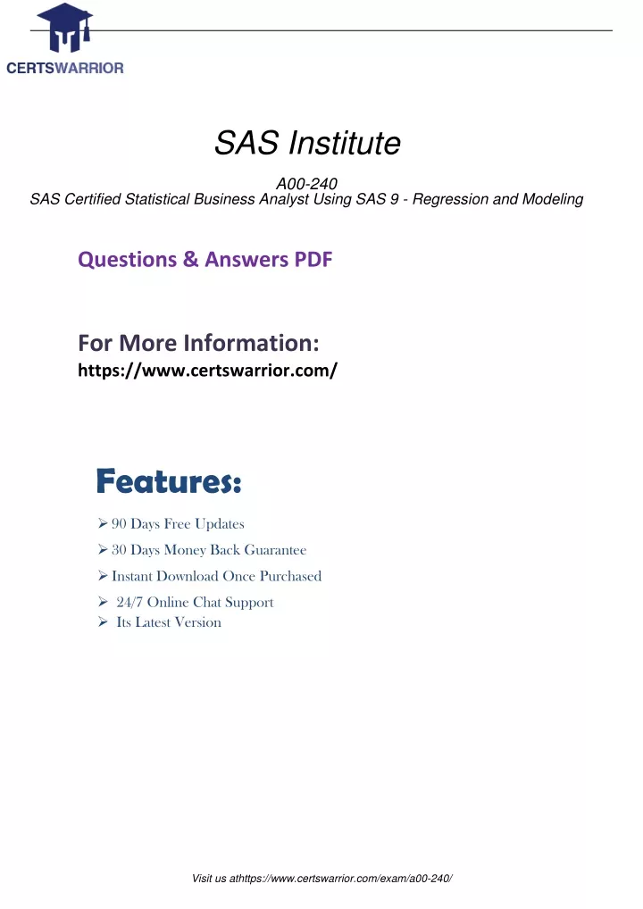 SASInstitute A00-215 Pass4sure Study Materials - Dumps A00-215 Download