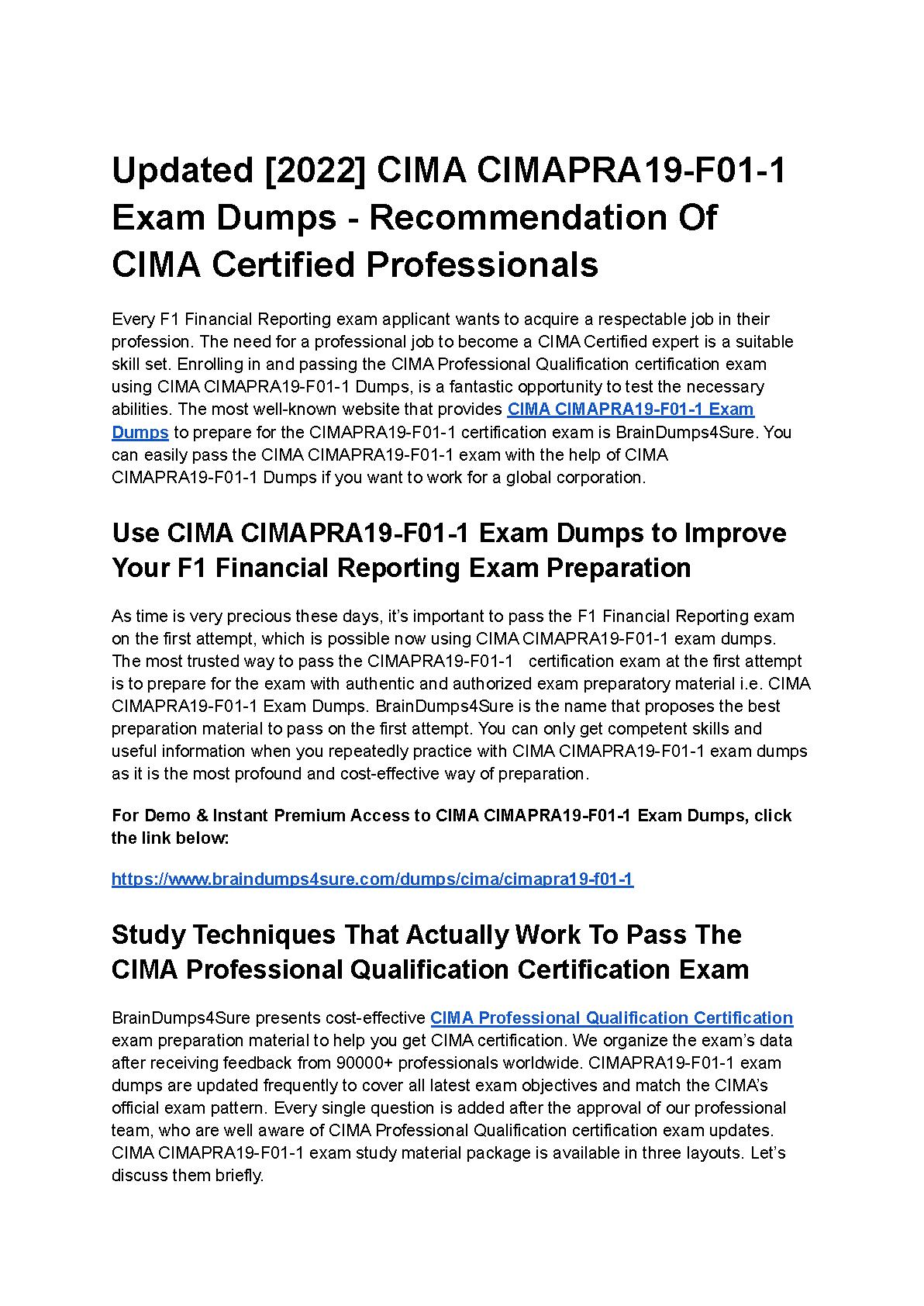 Reliable CIMAPRA19-F03-1 Test Sample - CIMAPRA19-F03-1 Valid Exam Format, CIMAPRA19-F03-1 Pass4sure Pass Guide