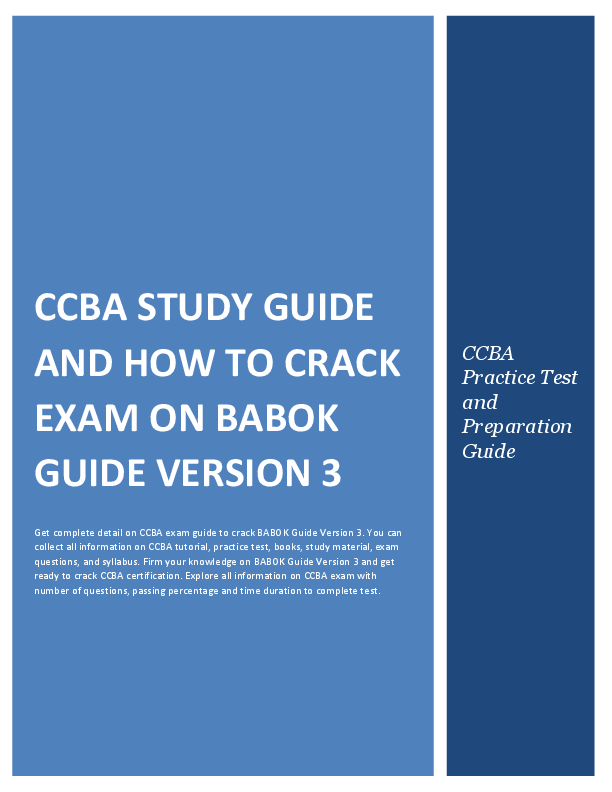 IIBA CCBA Exam Dumps Provider | Valid Dumps CCBA Pdf