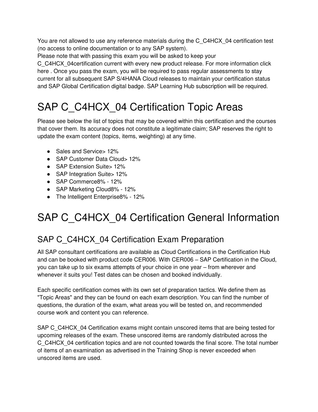 SAP Certification C_C4HCX_24 Exam Dumps & Exam C_C4HCX_24 Discount