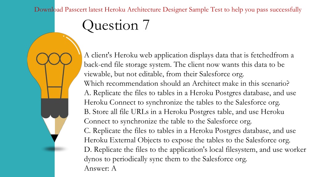 Latest Heroku-Architect Exam Fee & Salesforce Heroku-Architect Standard Answers