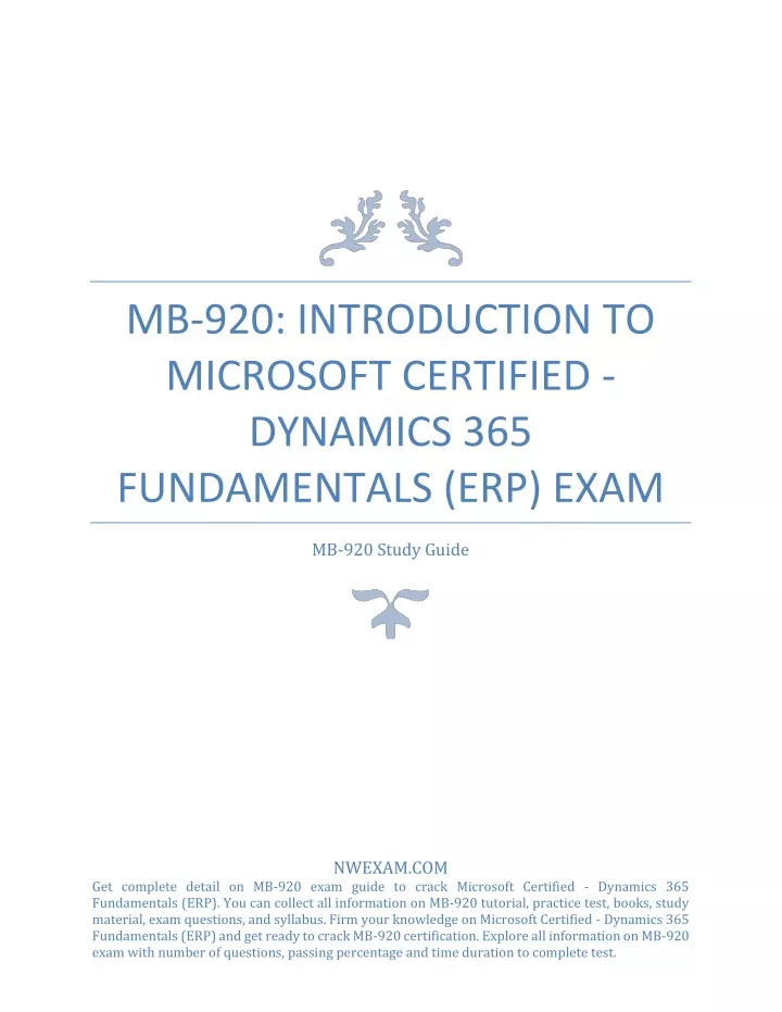 Microsoft Exam MB-920 Prep - Exam Dumps MB-920 Pdf, MB-920 Authorized Certification