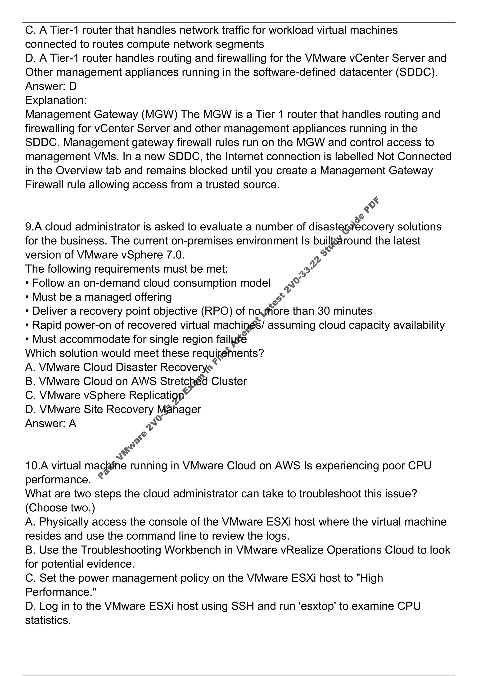 Reliable 2V0-33.22 Test Prep - VMware 2V0-33.22 Latest Test Answers