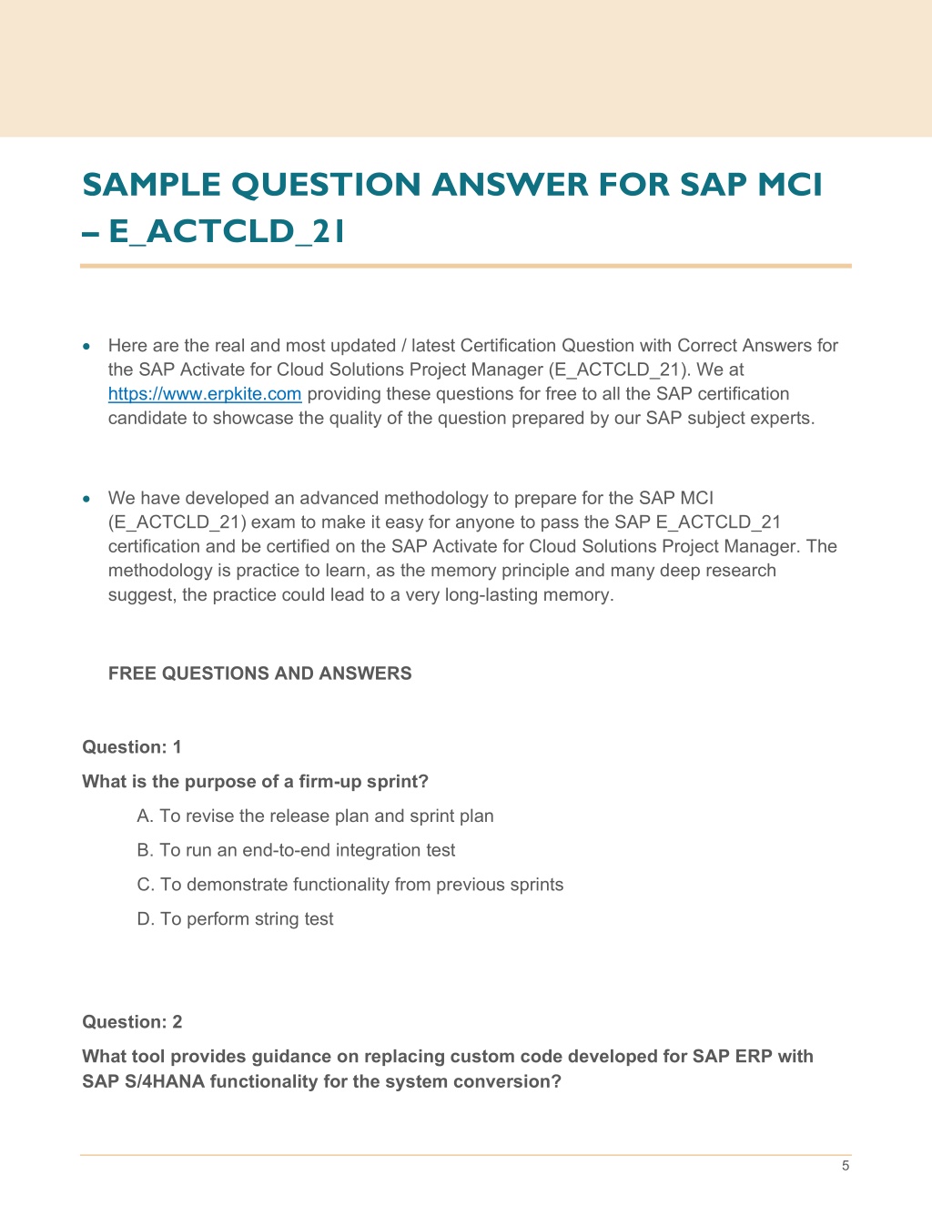 Pass4sure E_ACTCLD_23 Dumps Pdf - E_ACTCLD_23 Updated CBT, Exam E_ACTCLD_23 Tests