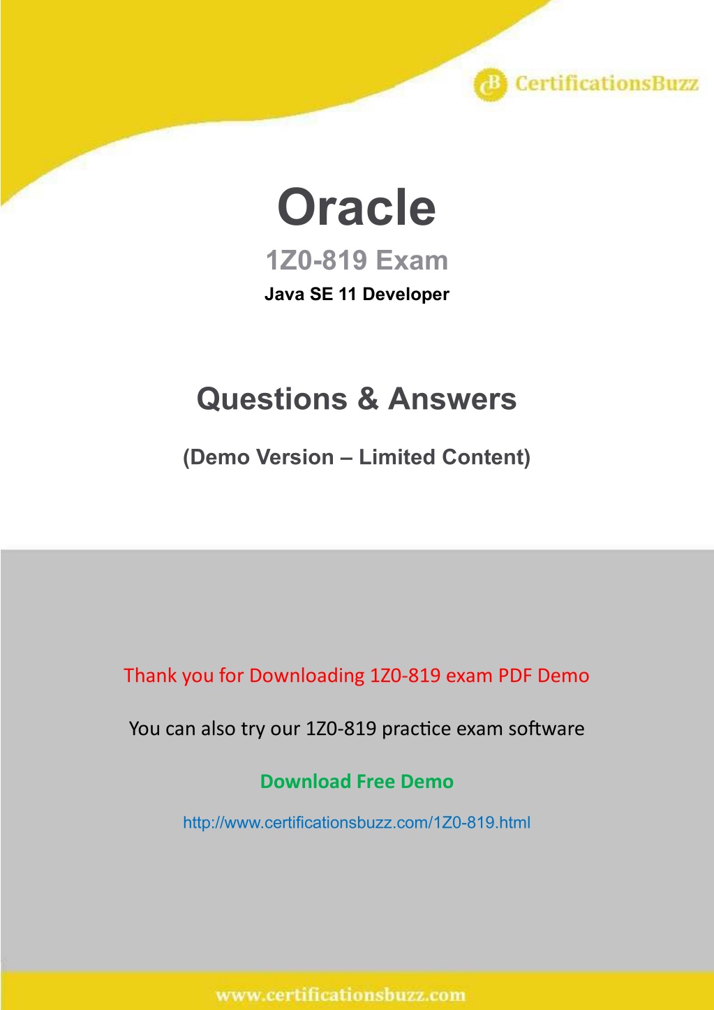 2024 1Z0-819 Latest Exam Vce & Official 1Z0-819 Study Guide - Java SE 11 Developer Latest Exam Guide