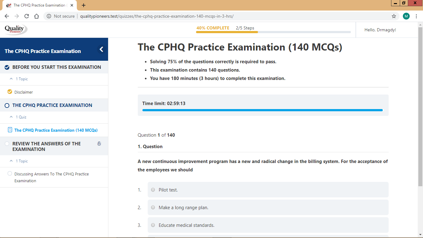 CPHQ Exam Questions, CPHQ Latest Materials | New Certified Professional in Healthcare Quality Examination Exam Notes