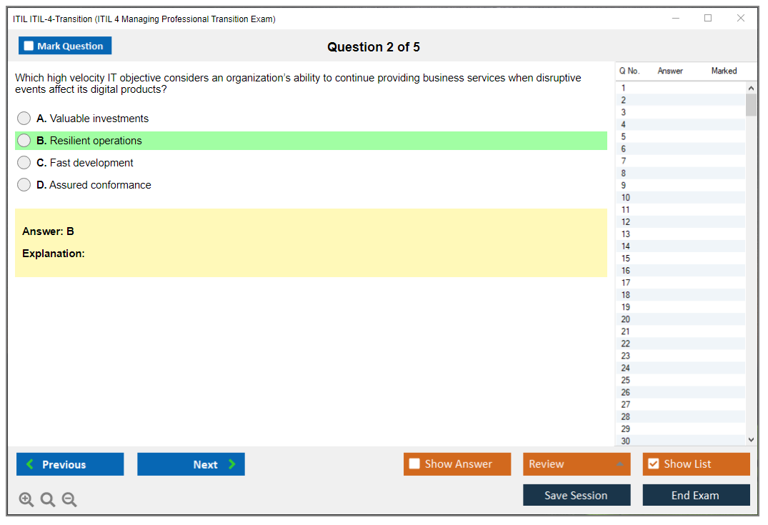 ITIL-4-Transition Reliable Exam Practice | ITIL-4-Transition Test Sample Questions