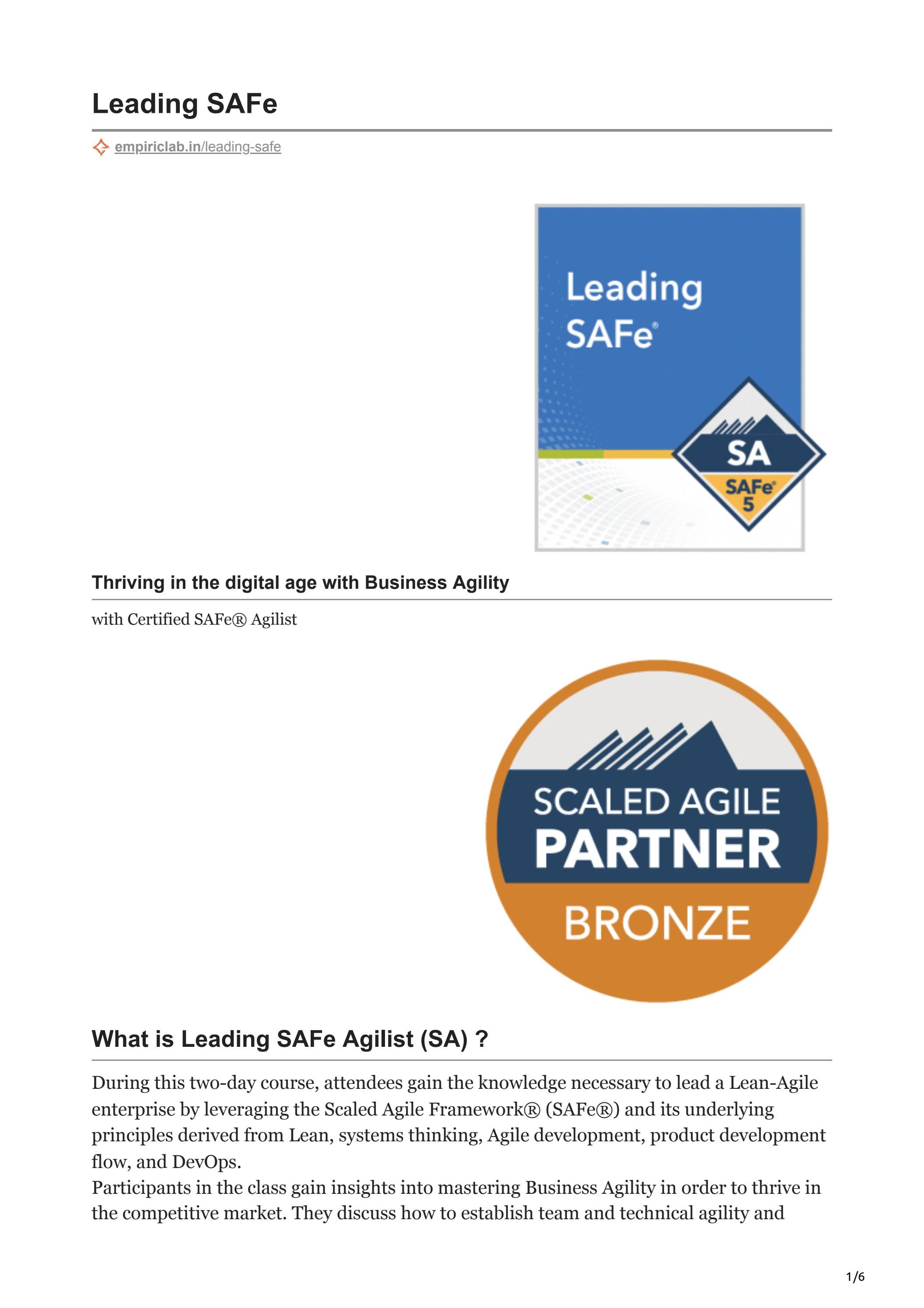 Scaled Agile SAFe-Agilist Online Lab Simulation, SAFe-Agilist Latest Dumps