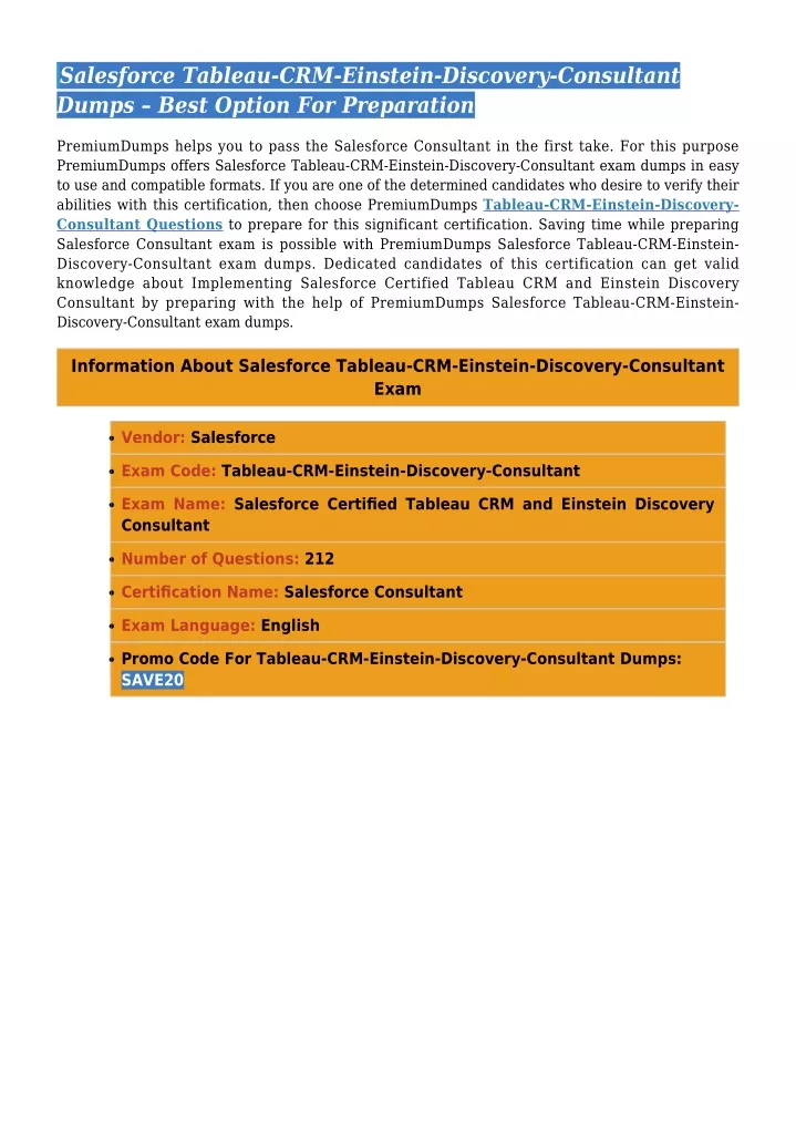 Tableau-CRM-Einstein-Discovery-Consultant Exam Preview, Salesforce Tableau-CRM-Einstein-Discovery-Consultant Valid Exam Sims | Tableau-CRM-Einstein-Discovery-Consultant Training Questions