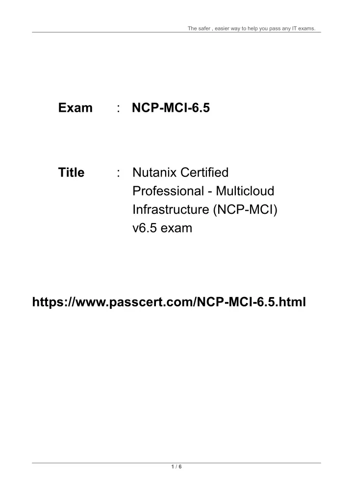 Nutanix New NCP-MCI-6.5 Exam Pdf & NCP-MCI-6.5 Exam Details - Reliable NCP-MCI-6.5 Exam Book