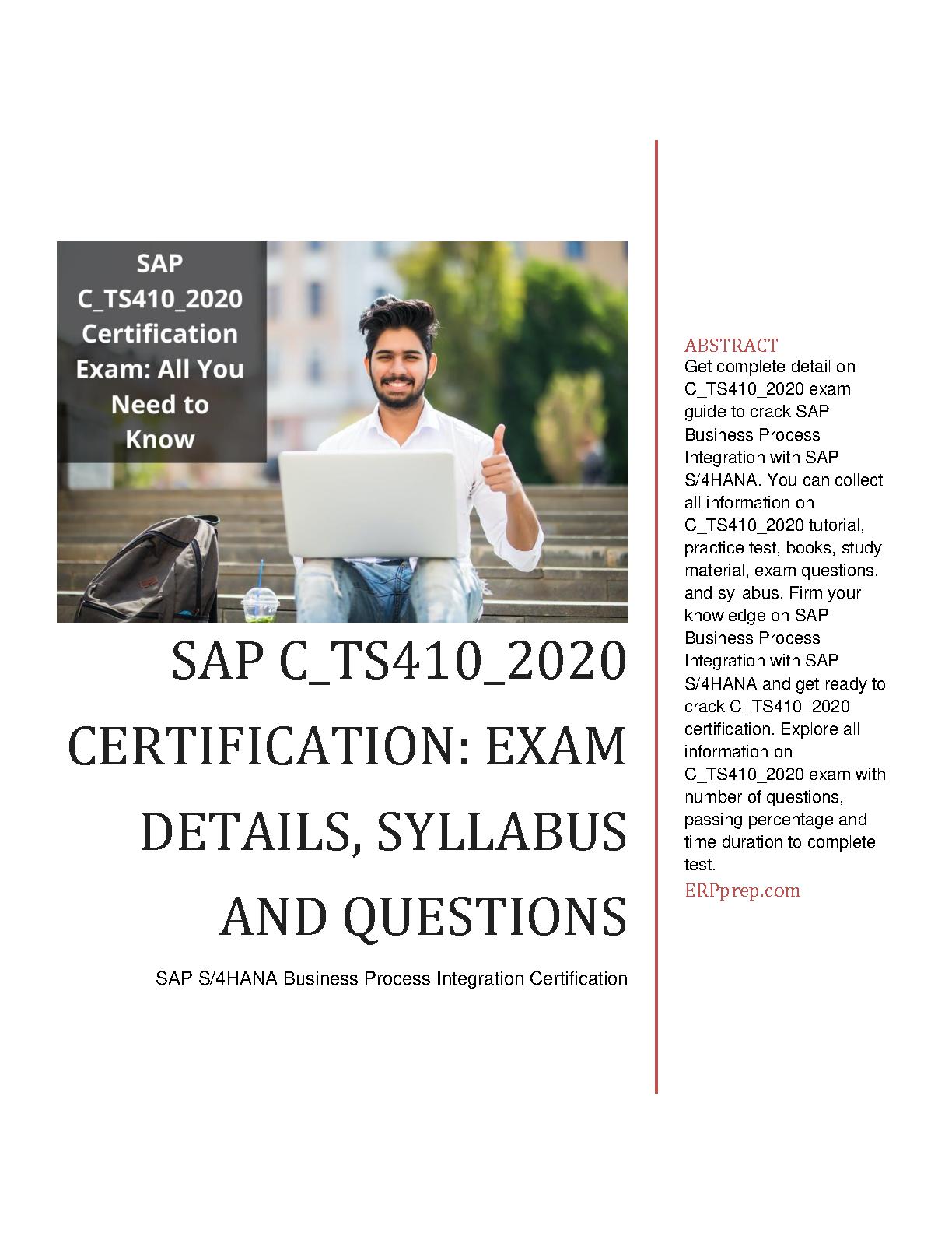 C-TS410-1909 Free Brain Dumps & C-TS410-1909 Visual Cert Test - Test SAP Certified Application Associate - Business Process Integration with SAP S/4HANA 1909 Simulator Free