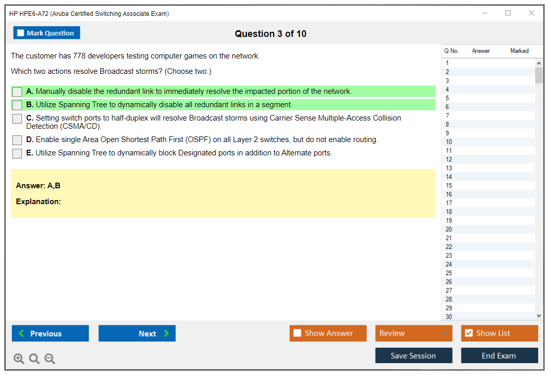 Demo HPE6-A72 Test | HP HPE6-A72 Reliable Practice Questions