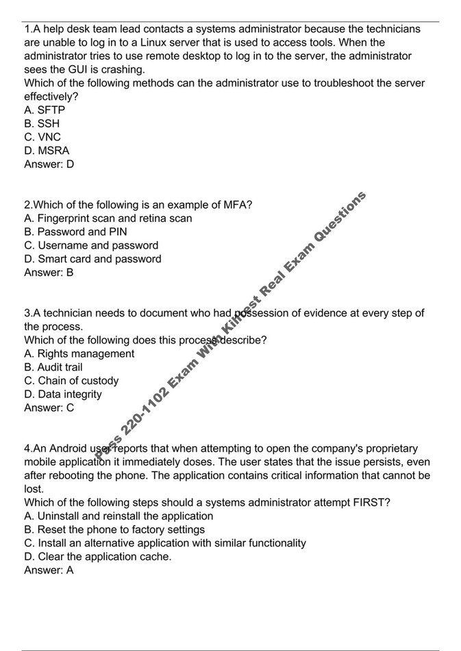 CompTIA 220-1102 Best Practice & 220-1102 Pdf Pass Leader