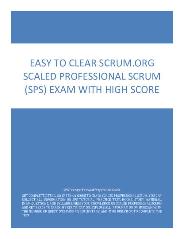 SPS Pdf Dumps, Practice SPS Exam Online | Latest SPS Test Testking