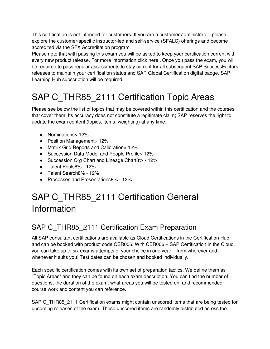 2024 C_THR85_2211 Accurate Answers, C_THR85_2211 Test Answers | SAP Certified Application Associate - SAP SuccessFactors Succession Management 2H/2022 Valid Test Materials