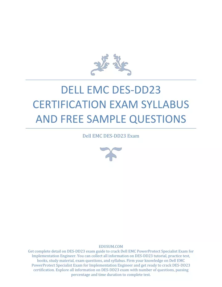 EMC Latest DES-1D12 Exam Registration | DES-1D12 Testking Learning Materials