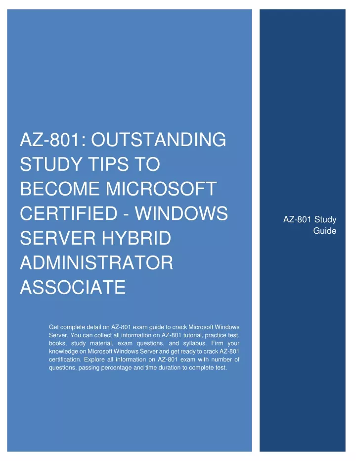 Latest AZ-801 Exam Papers | Exam AZ-801 Study Guide & Frequent AZ-801 Updates