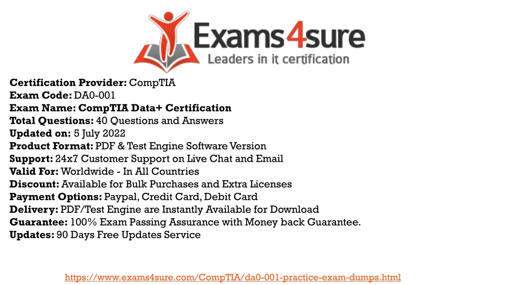 2025 DA0-001 Latest Exam Answers - Reliable DA0-001 Exam Guide, CompTIA Data+ Certification Exam Latest Test Camp