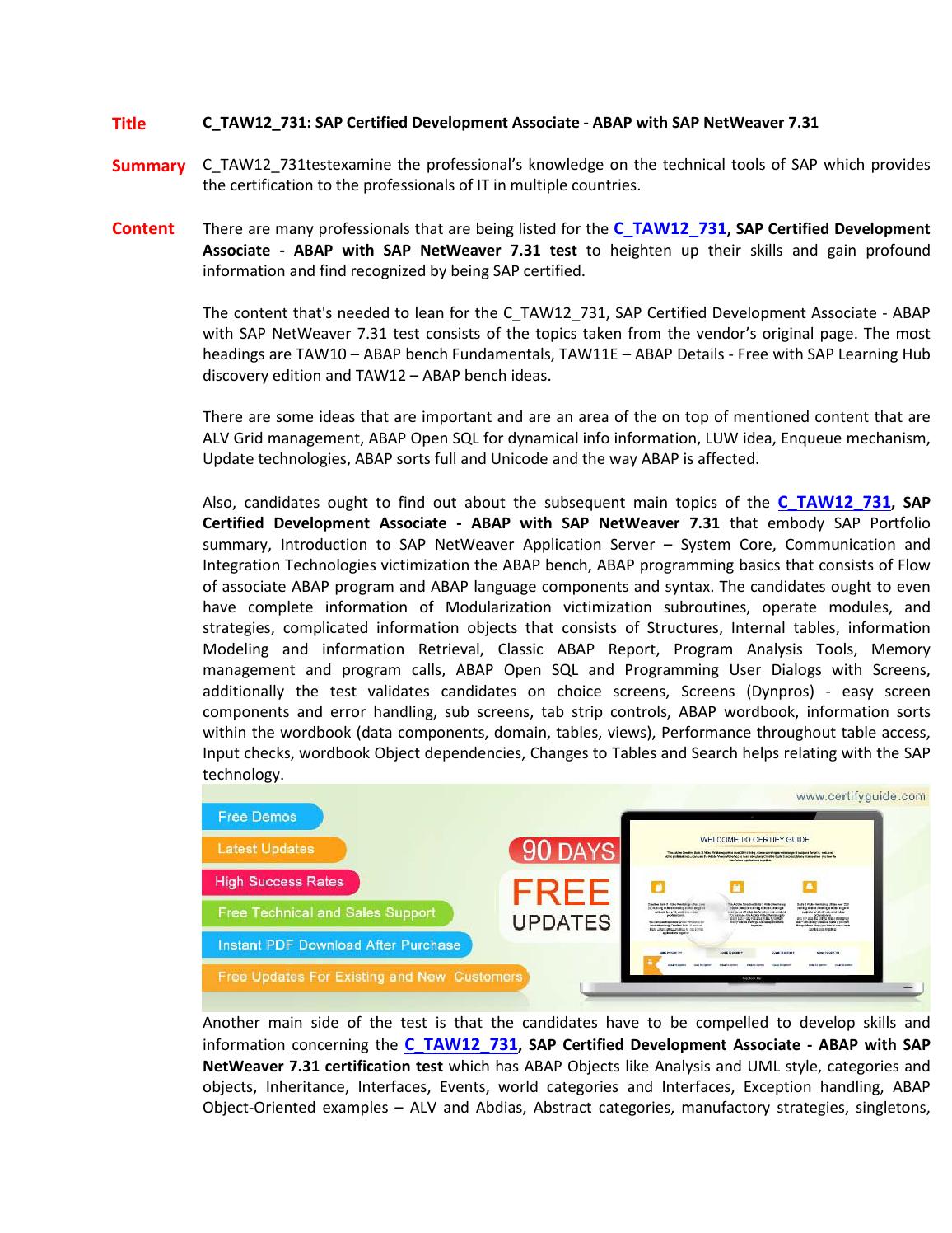 Exam C_TAW12_750 Review & C_TAW12_750 Examcollection - Test C_TAW12_750 Questions