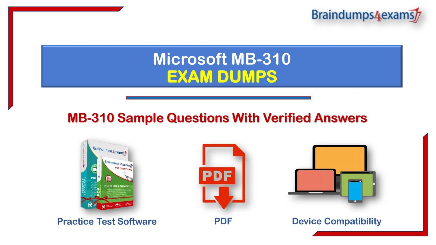 MB-310 Test Dates & MB-310 Braindump Pdf - Examcollection MB-310 Dumps