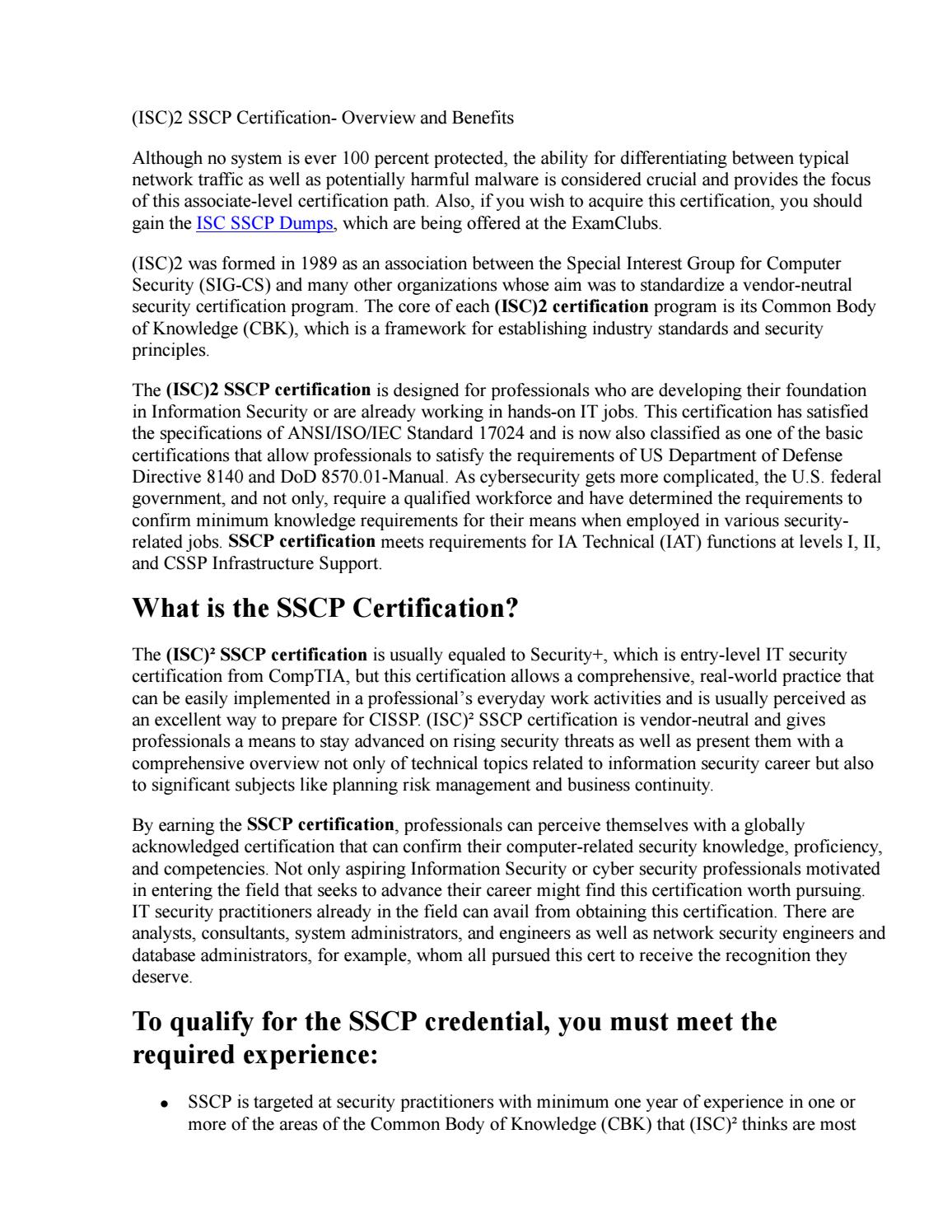 ISC SSCP Valid Test Pattern, Valid SSCP Test Papers