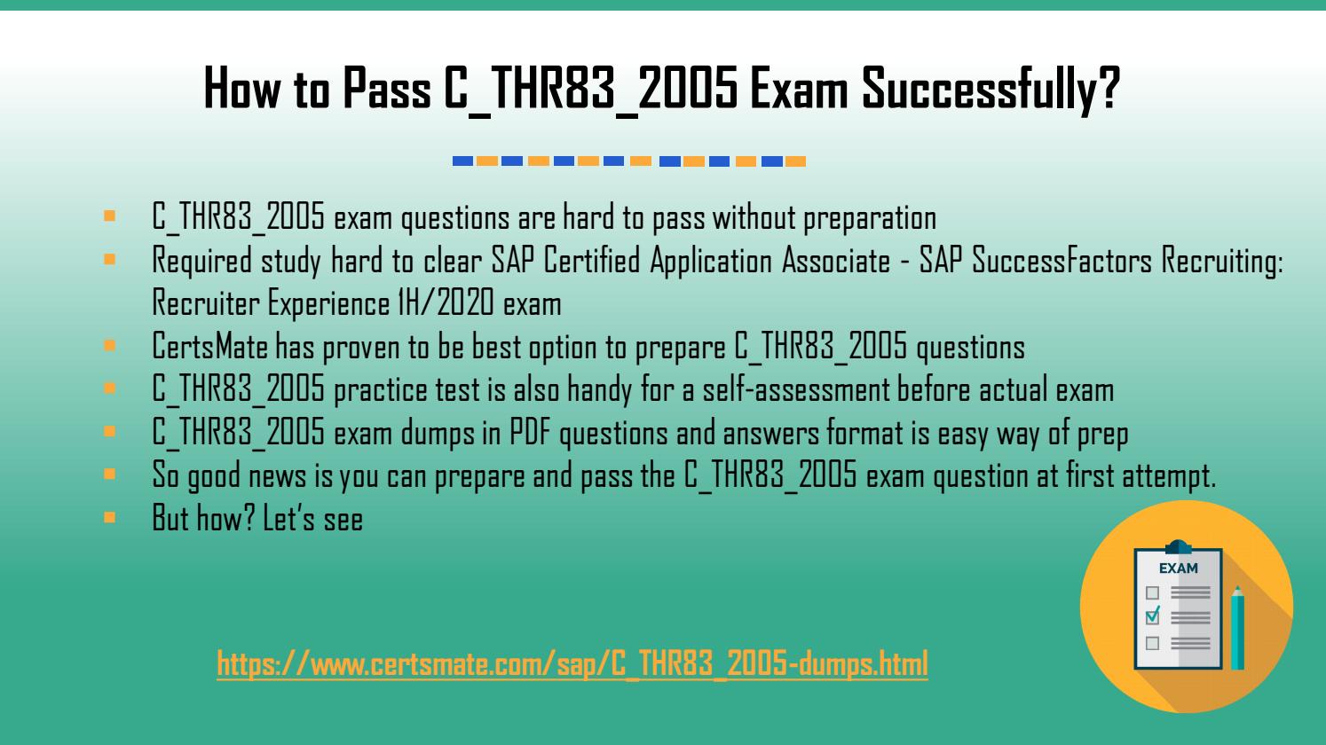 Valid C-THR83-2205 Test Question - SAP Real C-THR83-2205 Questions