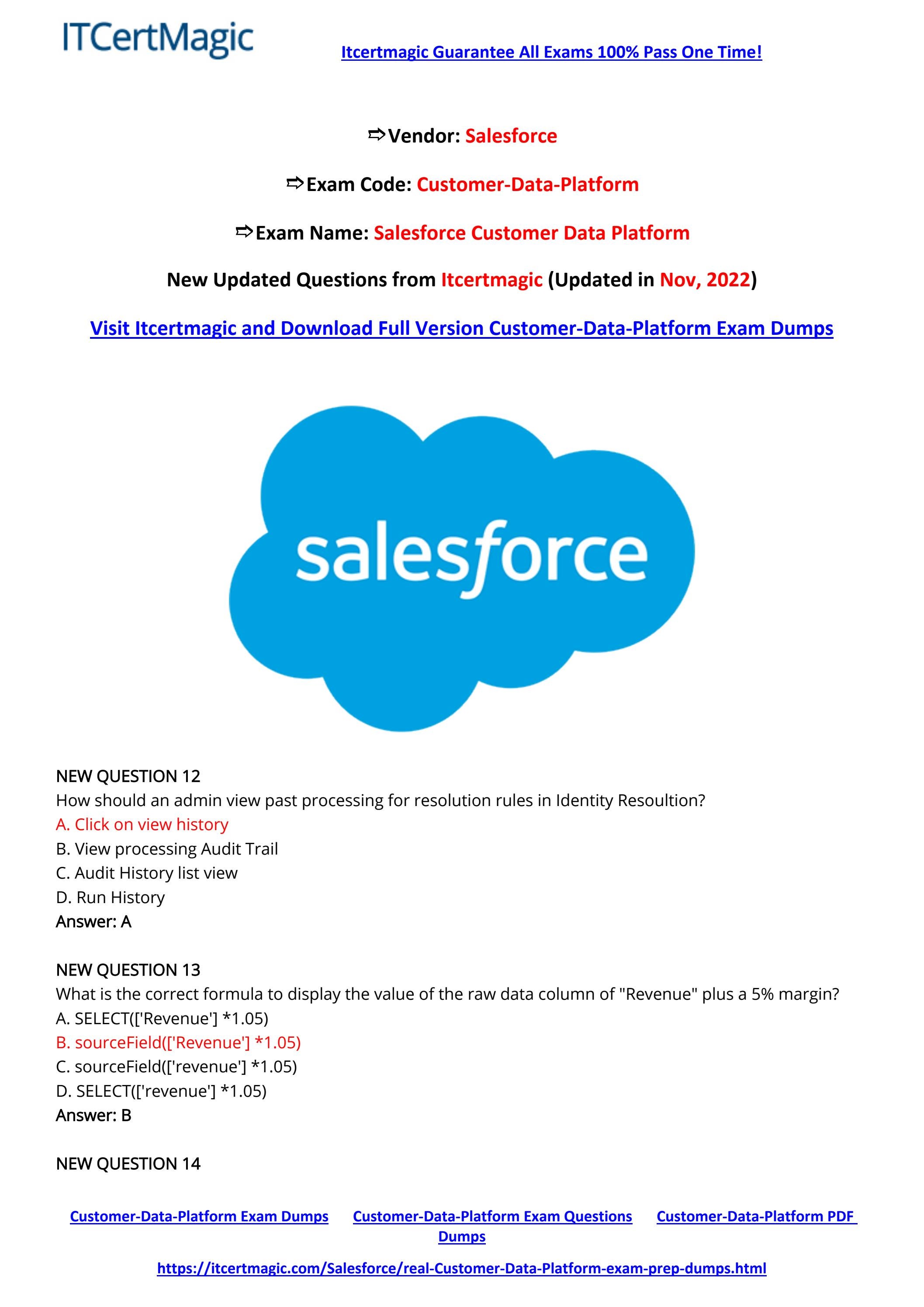 Customer-Data-Platform Valid Test Vce, Salesforce Customer-Data-Platform Valid Exam Dumps