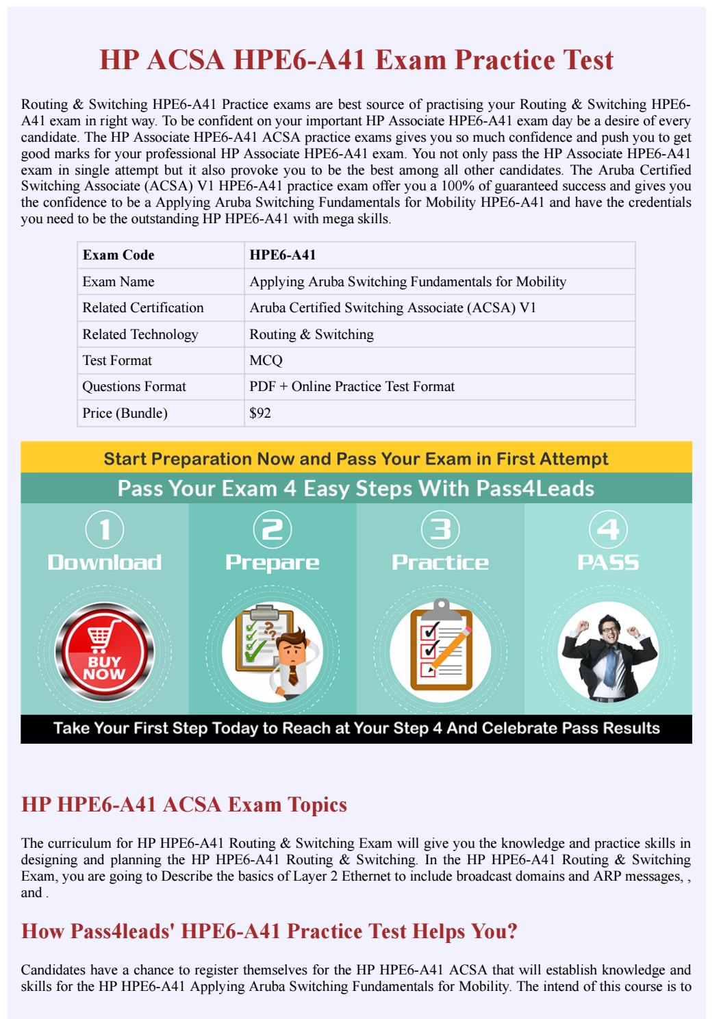 Simulated HPE6-A78 Test - HP HPE6-A78 Latest Training