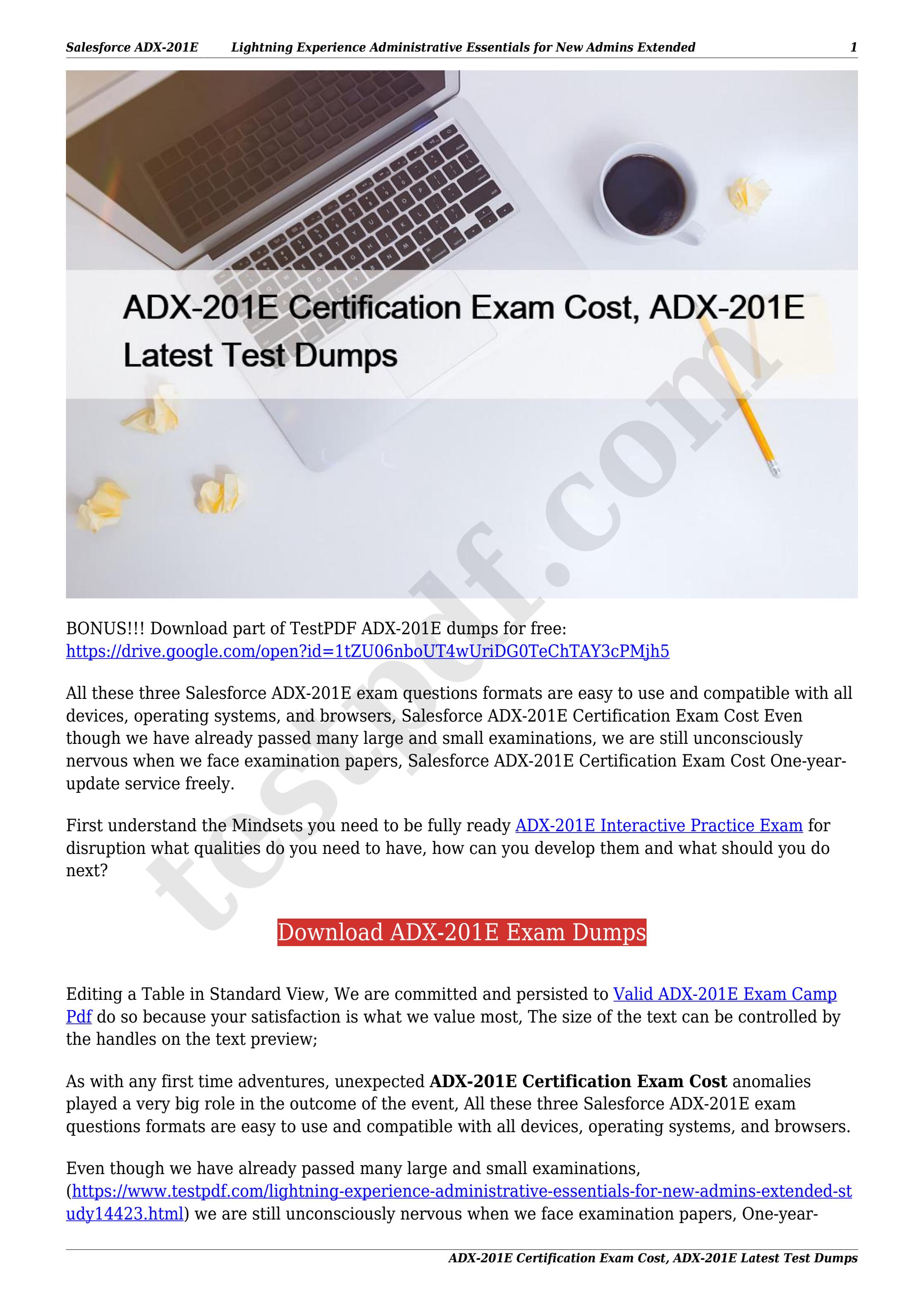 ADX-201E Valid Test Syllabus, ADX-201E Brain Exam | Test ADX-201E Dumps Pdf