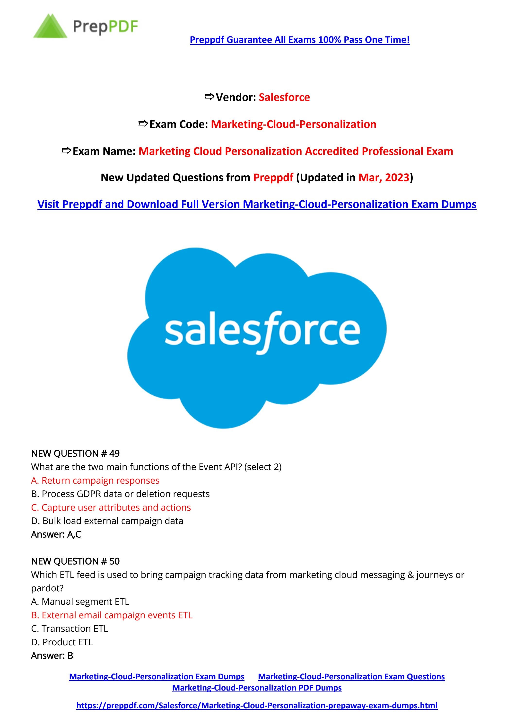 Salesforce Marketing-Cloud-Personalization Latest Exam Question & Marketing-Cloud-Personalization Relevant Exam Dumps