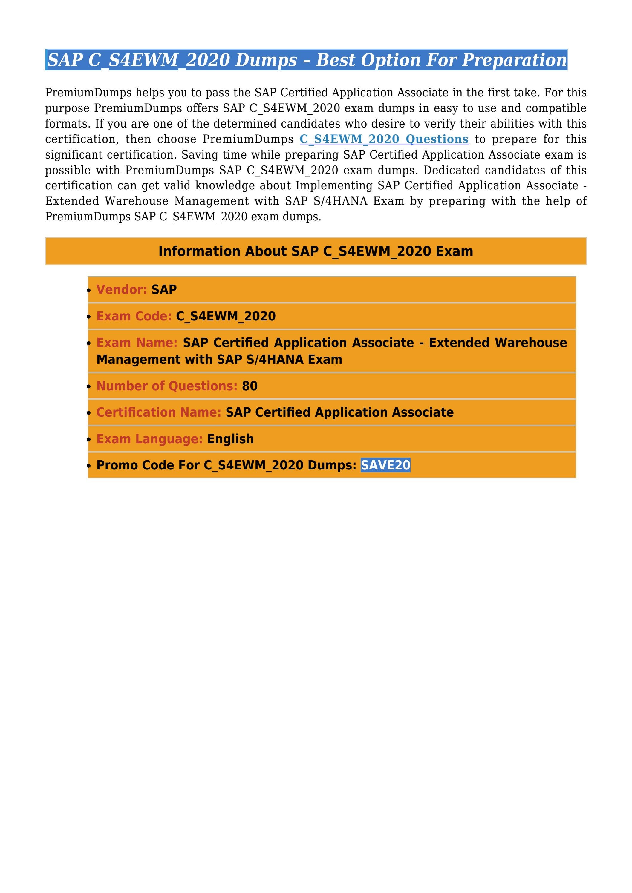 C-S4EWM-2020 Valid Exam Practice & SAP Latest C-S4EWM-2020 Test Pdf