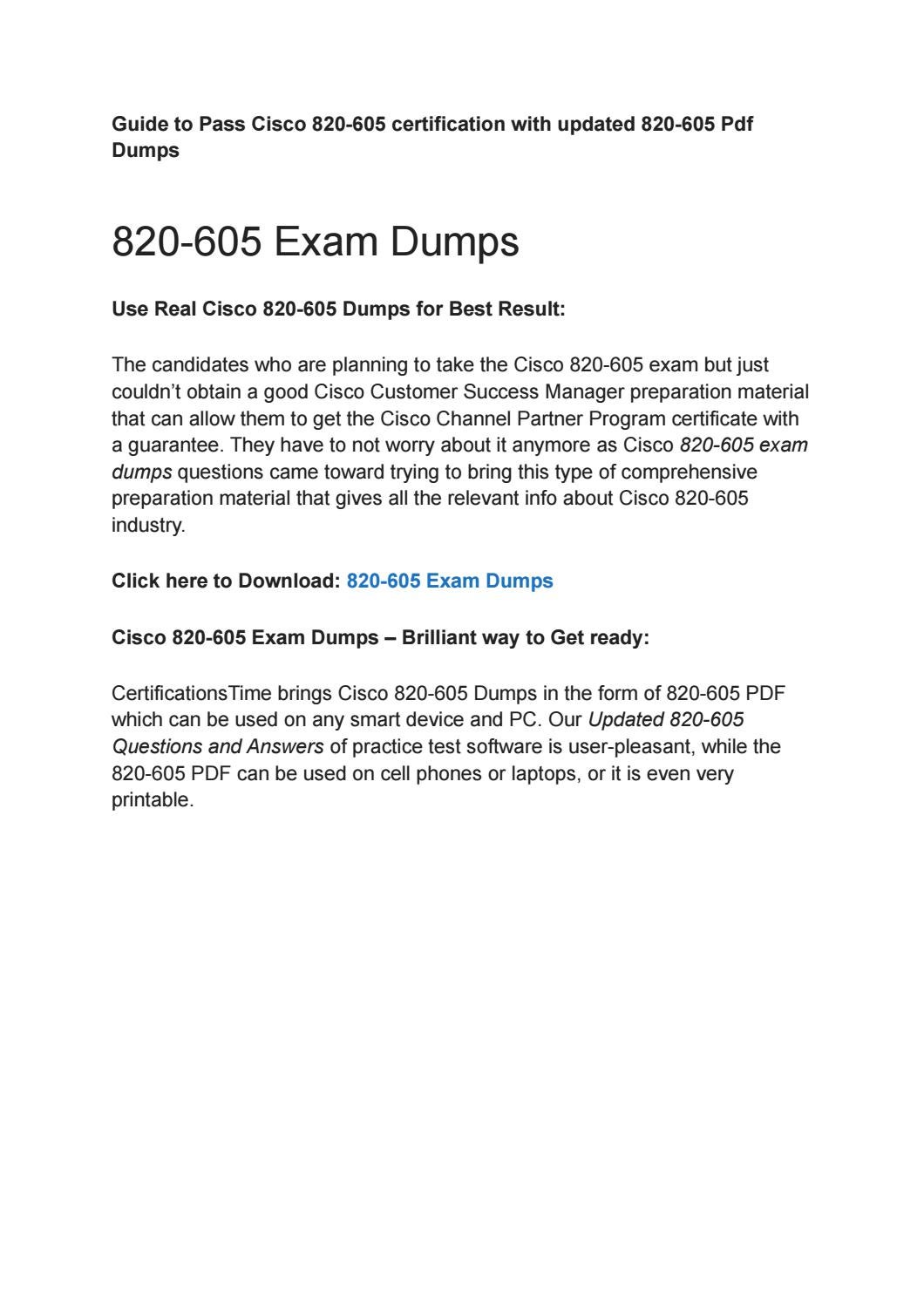 Cisco 820-605 Vce Test Simulator - 820-605 Sample Exam