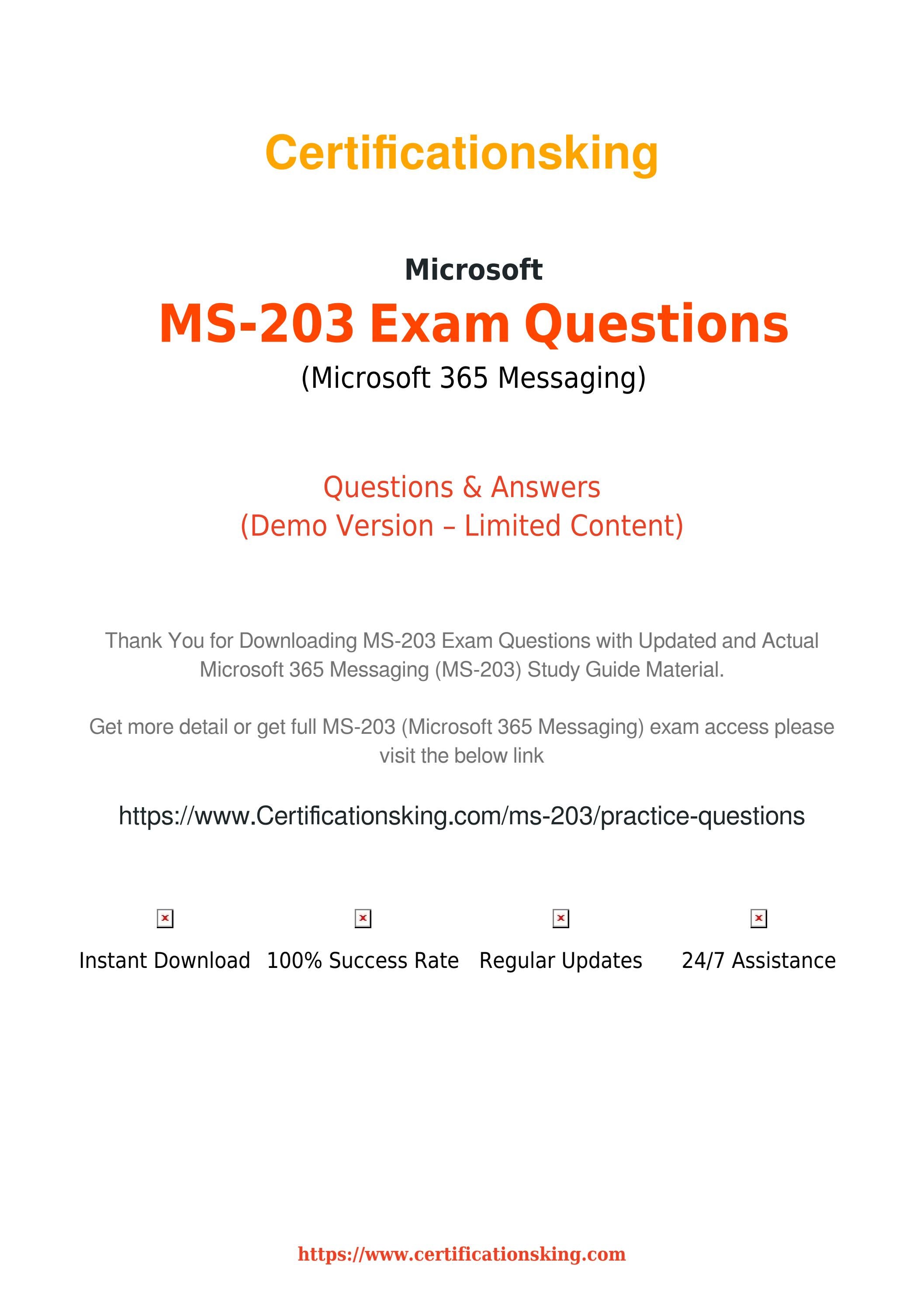 MS-203 Valid Braindumps Free, MS-203 Valid Dumps Files | MS-203 Certified Questions