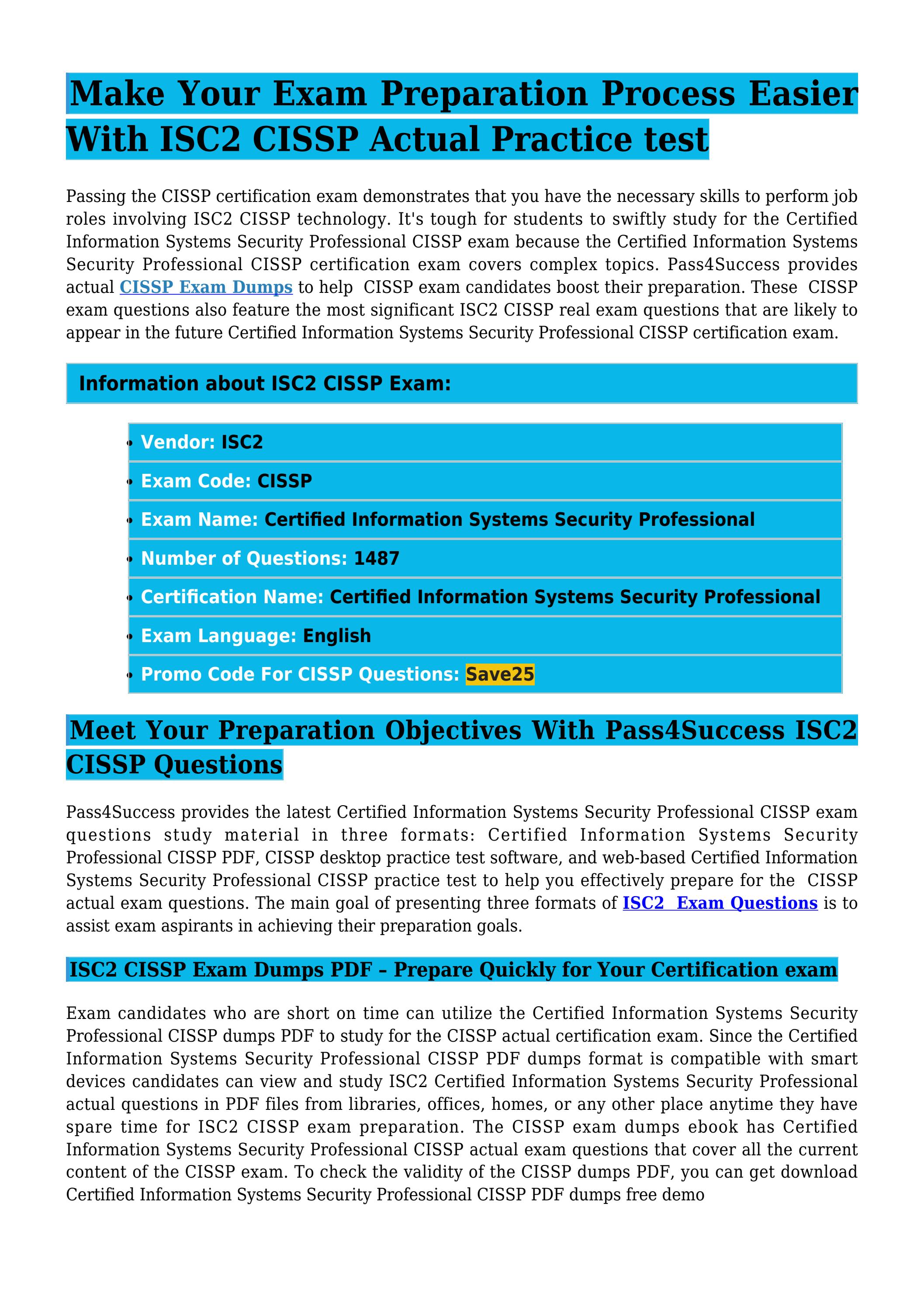 Online CISSP Version & Valid CISSP Cram Materials - CISSP Practice Test Fee