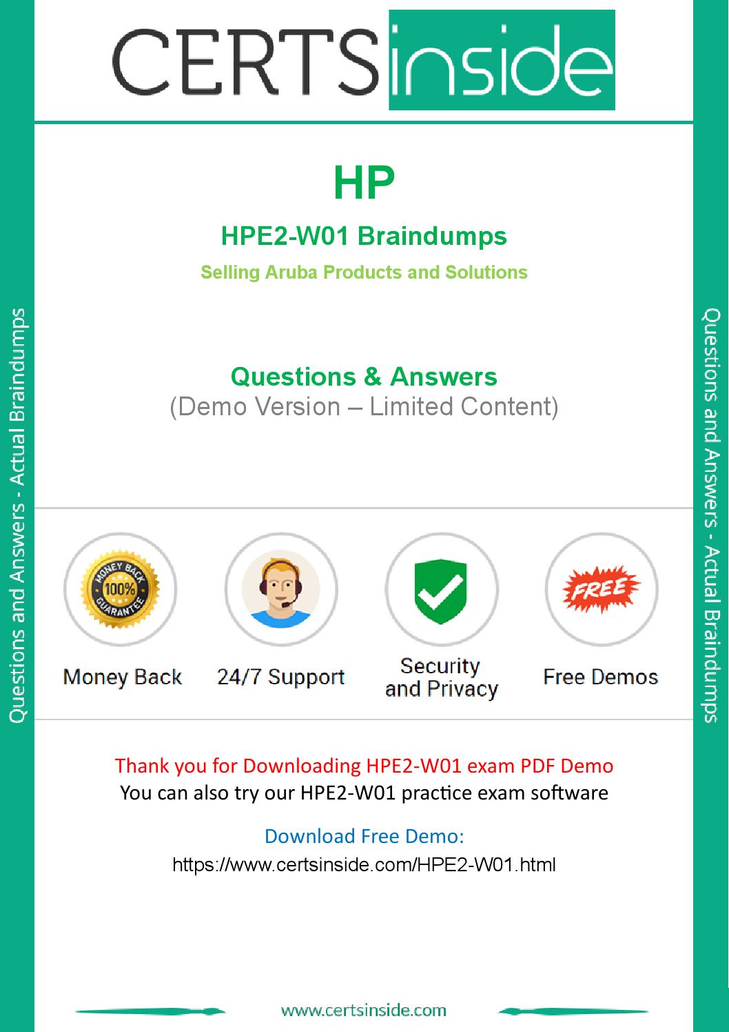 HPE2-W07 Certification & HP HPE2-W07 Reliable Braindumps Sheet