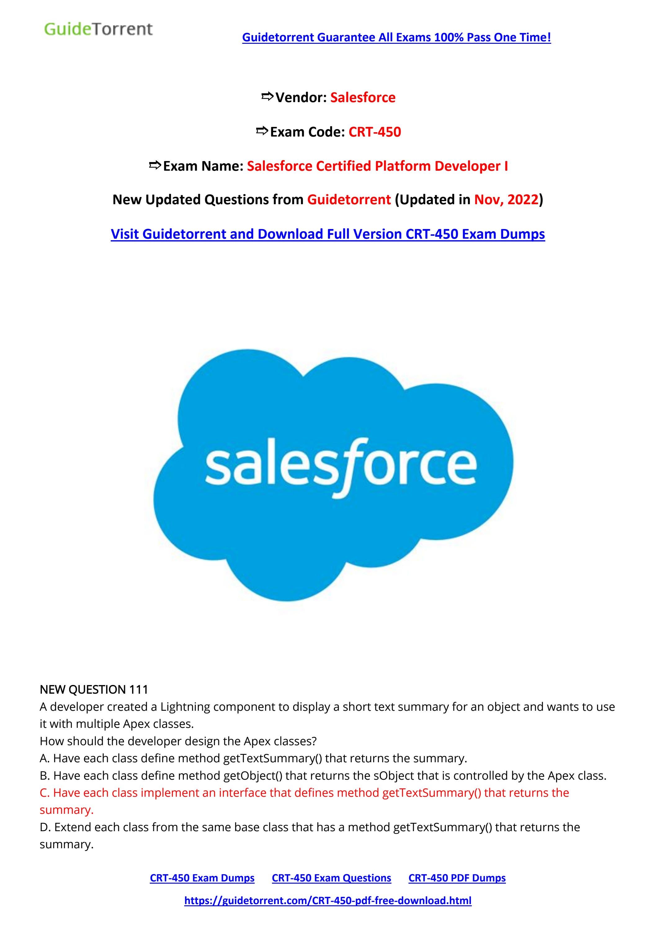 Salesforce CRT-450 Reliable Exam Pass4sure - CRT-450 Reliable Study Guide