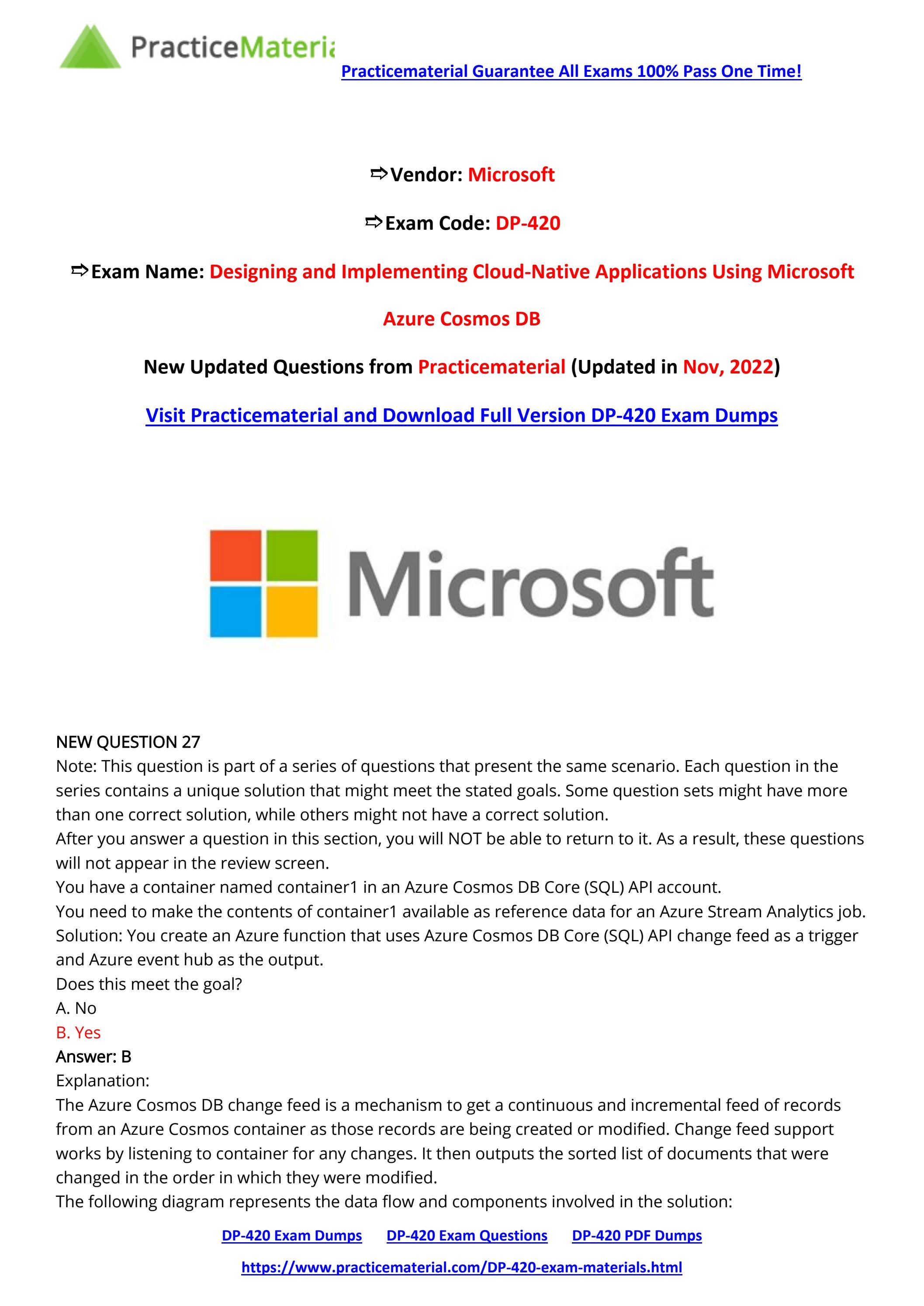 DP-420 Valid Test Papers, Study DP-420 Group | Designing and Implementing Cloud-Native Applications Using Microsoft Azure Cosmos DB Latest Exam Guide