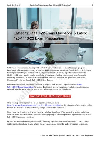 1z0-1110-22 Certification Cost, 1z0-1110-22 Valid Exam Test | 1z0-1110-22 Prep Guide