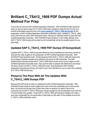 C-TS412-2021 Exam Guide Materials & Reliable C-TS412-2021 Practice Materials